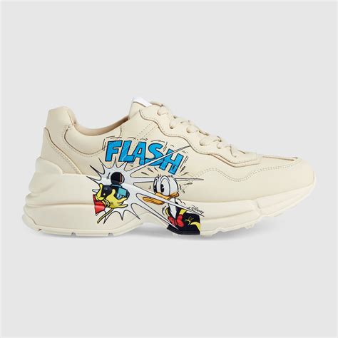 women's disney x gucci donald duck rhyton sneaker|disney x gucci shoes.